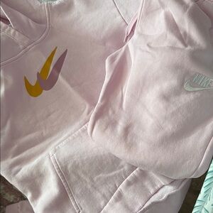 Nike Pink Hoodie with Sweatpants